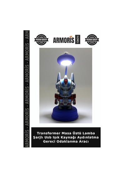 Transformer Masa Üstü Lamba Şarjlı Usb Işık Kaynağı Aydınlatma Gereci Odaklanma Aracı Çok Renkli