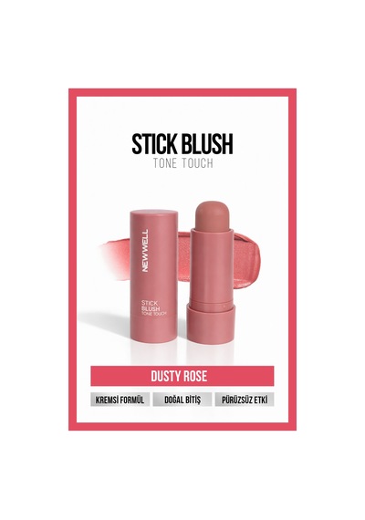 New Well Stick Blush Tone Touch Dusty Rose 02 Stick Allık 00