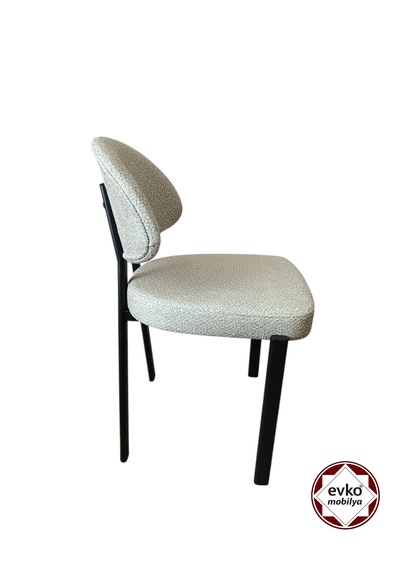 Evko Mobilya Damla Sandalye, Mutfak Salon Sandalyesi, 2 Adet Sandalye, Metal Sandalye, Yemek Sandalyesi, Otel Cafe Restoran Sandalyesi Krem