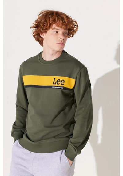 Lee Bisiklet Yaka Regular Fit Haki Erkek Sweatshirt L232501801 001