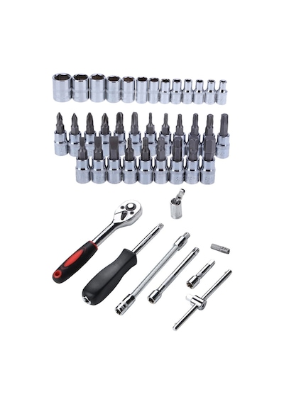 46 Parça Lokma Takımı Otomatik Cırcırlı 1/4" Wrench Set Anahtar t