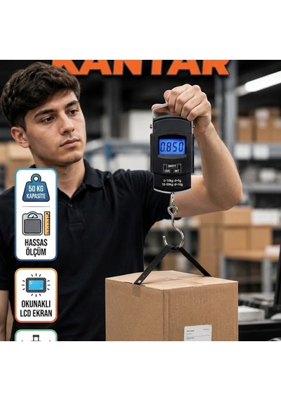 50 Kg Dijital El Terazisi Cep Tartısı Taşınabilir El Kantarı