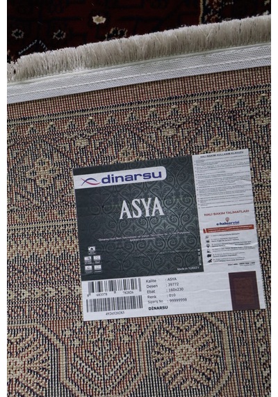Asya Etnik Desenli Saçaklı Salon Oturma Odası Halısı 39772-10 Bordo