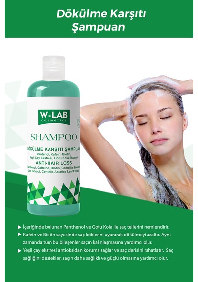 W-Lab Cosmetics Dökülme Karşıtı Şampuan 400 ML