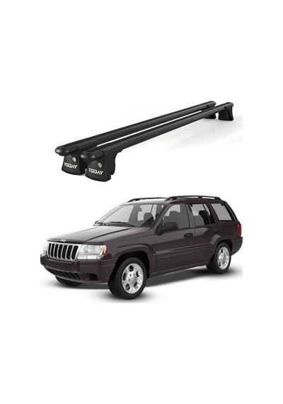 Trio-ı Jeep Grand Cherokee 1999-2001 Uyumlu Siyah Kilitli Ara Atkı 135cm Port Bagaj Tavan Barı