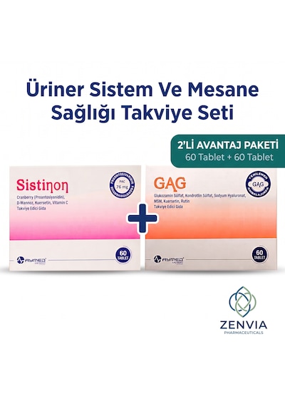 Sistinon Ve Aymedgag 2'li Set - Üriner Sistem & Mesane Sağlığı Takviye Edici Gıda Paketi