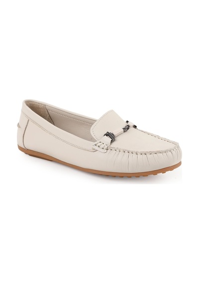 Libero L081.25701 Antik Görünümlü Metal Toka Detaylı Esnek Termo Taban Kadın Loafer Egret Libero L081.25701 Antik Görünümlü Metal Toka Detaylı Esnek Termo Taban Kadın Loafer Egret