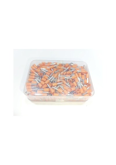 4 Mm Tek Girişli İzoleli Kablo Yüksüğü - Fransız Norm Turuncu 1 Paket 500 Adet