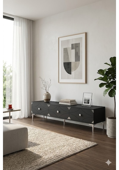 Tsa1897as Alfa Tv Sehpası Antrasit-silver 180cm