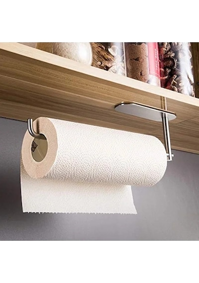 Paslanmaz Çelik Yapışkanlı Kağıt Havlu Askılığı, Modern Tasarım 16.5 x 12.2 x 11.2 CM