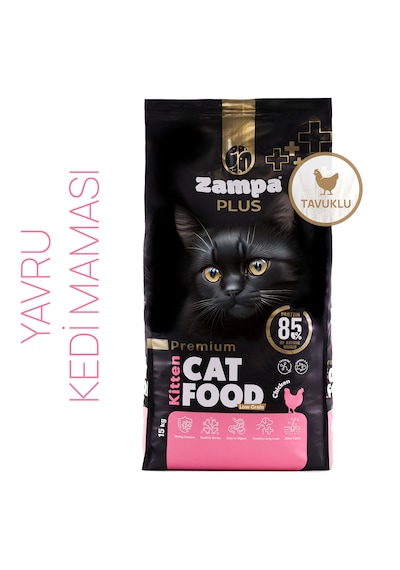Zampa Plus Premium Tavuk Etli Yavru Kediler İçin Kuru Mama 15 KG