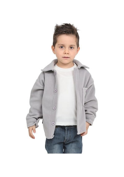 Erdem Kıds Erkek-kız Çocuk Unisex Pamuklu Günlük-casual Kışlık Polar Ceket Gömlek Açık Gri Açık Gri Erdem Kıds Erkek-kız Çocuk Unisex Pamuklu Günlük-casual Kışlık Polar Ceket Gömlek Açık Gri Açık Gri