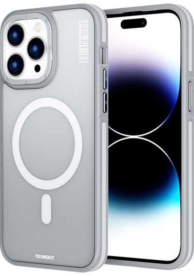 Apple Uyumlu iPhone 14 Pro Kılıf Magsafe Şarj Özellikli Youngkit Rock Sand Serisi Kapak