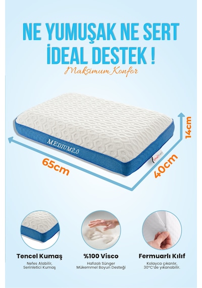 Viscofoam Ergofoam Galaxy Motion Ortopedik Yastık Orta Sert Visco Yastık Medium 2.0