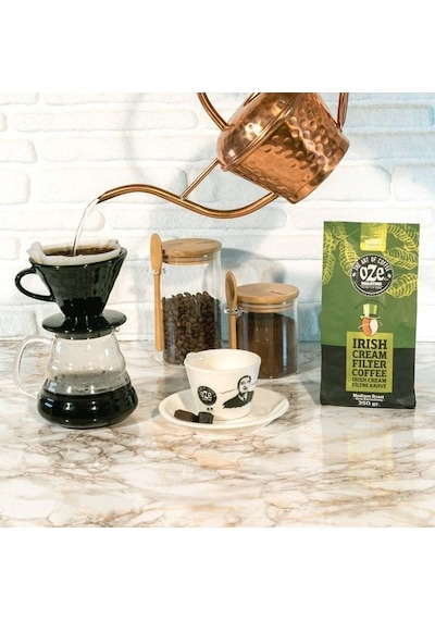 Oze Aromalı Filtre Kahve Tanışma Seti Irish Cream 250 G + All Day Blend 250 G + Vanilya 250 G French Press