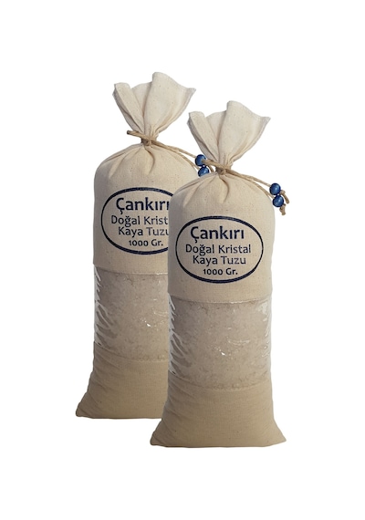 Çankırı Tuzu 2 Kg. 1kg.x2ad. Bez Torbada Iri Taneli Çankırı Tuz Kristal Kaya Tuzu Orijinal Çankırı 45007560