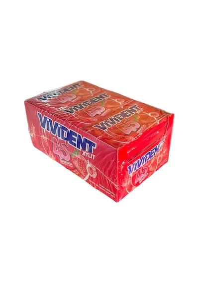 Vivident Cüzdan Sakız 45 Dakika Çilek Aromalı 18 x 26 G