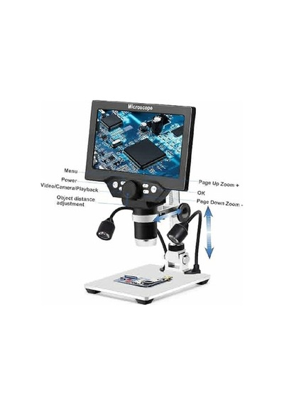 7'' Hdmı Dijital Mikroskop 1200X Ips Ekranlı Lehimleme Mikroskobu
