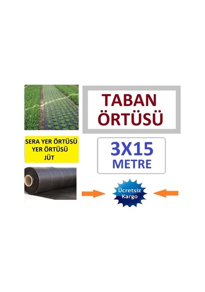 Taban Örtüsü 3X15 M Jüt Kumaş Malç Örtüsü Sera Taban Örtüsü