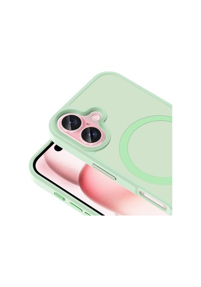 Apple iPhone Uyumlu 16 Plus Kılıf Magsafe Destekli Kamera Yükseltili Silikon Mat Parmak İzi Tutmayan Pazarplus Mavi