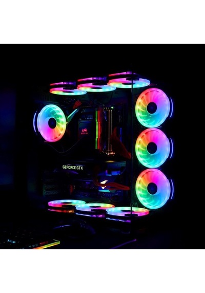 F2089 Rgb Led Fan 12x12mm Sessiz Çıkış Bilgisayar Kasası İçin Yüksek Hava Akışı Dc 12v Diğer