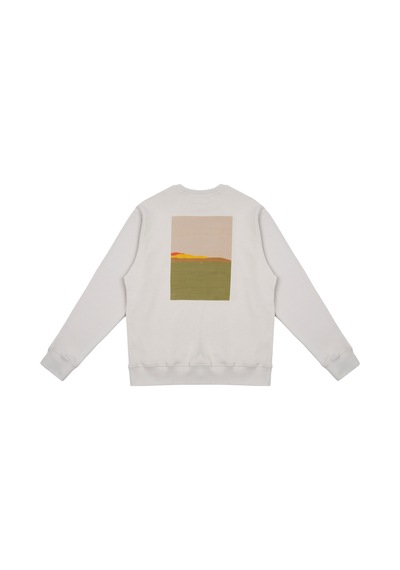 Beord Taş %100 Pamuk Bisiklet Yaka Sweatshirt Bss1-147