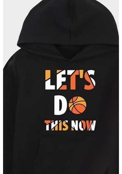 Panios Kids 4'lü Do This-street-sk-world Baskılı Erkek Çocuk Kanguru Cepli Kapüşonlu Sweatshirt Siyah - Gri