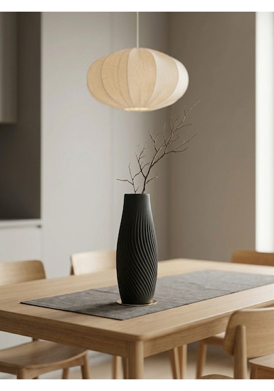 Kaveld Liora Dekoratif Vazo El Yapımı Minimalist Spiral Dokulu Modern Vazo Mermer Tozu Ve Çimento Kompozit Ev Dekoru Siyah Kaveld Liora Dekoratif Vazo El Yapımı Minimalist Spiral Dokulu Modern Vazo Mermer Tozu Ve Çimento Kompozit Ev Dekoru Siyah