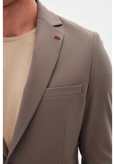 Twn Slim Fit Vizon Düz Kumaş Ceket 4ec04e301464m V01