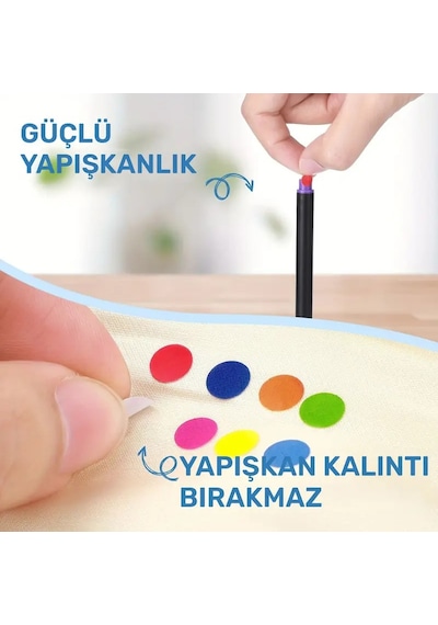 Tanex Mıx Color Ofis İşaretleme Nokta Etiketi 8mm 5-Renk (750 nokta Etiket)