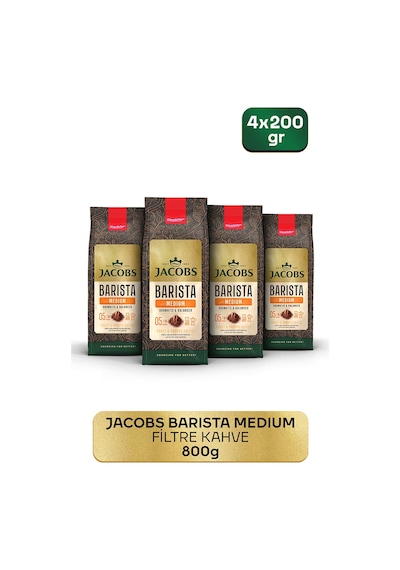 Jacobs Barista Medium Filtre Kahve Öğütülmüş 200 Gr X 4 Adet Öğütülmüş