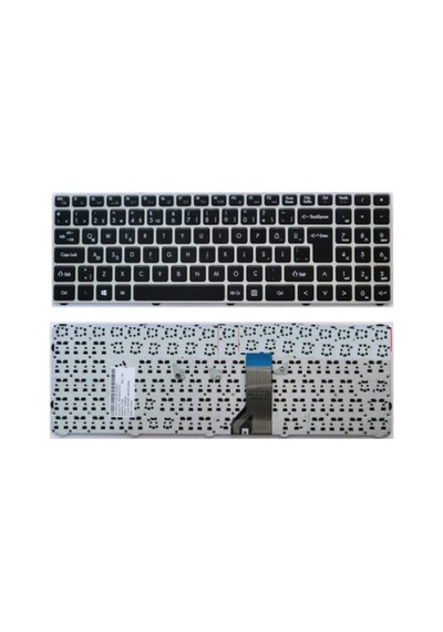 1565 A1 I3 Notebook Klavyesi Gümüş Gri Tuş Takımı