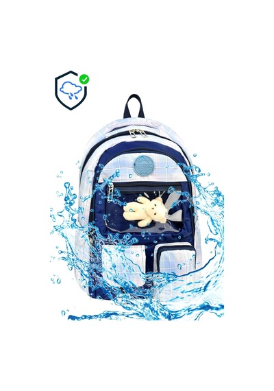Miço Kids Ayıcık Ergonomik Sırt Destekli İlkokul Çanta Lacivert