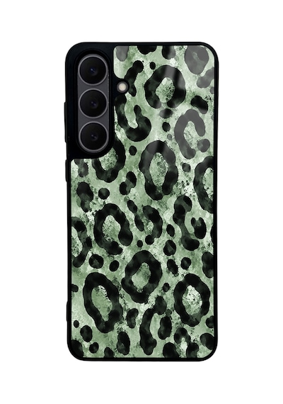 Samsung Uyumlu  S25 Fe Sage Green Leopar Tasarımlı Glossy Telefon Kılıfı Fıstık Yeşili