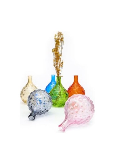 Saks Mavisi Bubble Cam Vazo 15 Cm