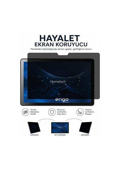 Hometech Alfa 10xm 10.1 İnç İle Uyumlu Hayalet Ekran Koruyucu, Yandan Görünmeyen Anti-spy Gizlilik Privacy Koruma