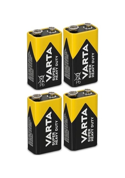 Varta Super Heavy Duty 9v Pil - 4'lü Ekonomik Paket