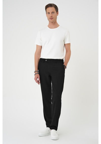 Efor Comfort Fit Beli Lastikli Siyah Jogger Pantolon P 1179 Siyah