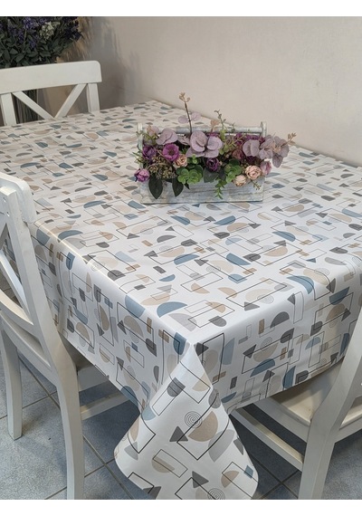 Elyaflı Pvc Masa Örtüsü Modern, Dayanıklı, Silinebilir Ve Şık Görünüm Mavi