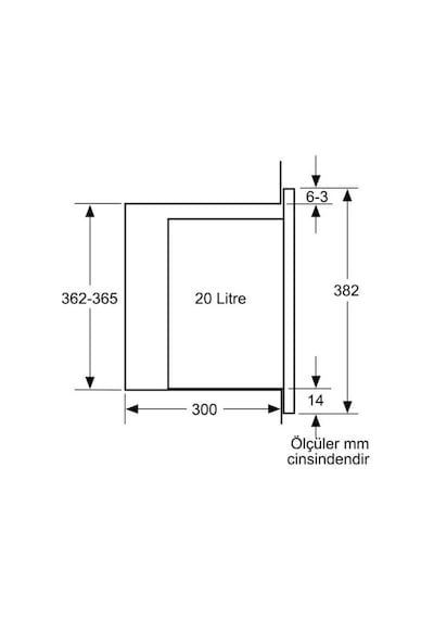 Bosch BFL524MH2 20 L Ankastre Mikrodalga Fırın Siyah
