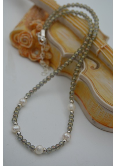 Stoneage Kristal Ve Gerçek Inci Kolye Çok Renkli