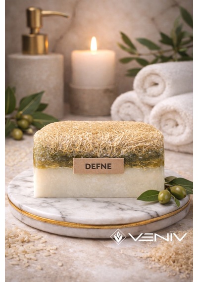 %100 Doğal Kabak Lifli Sabun - Defne & Keçi Sütü - 100 Gr Diğer