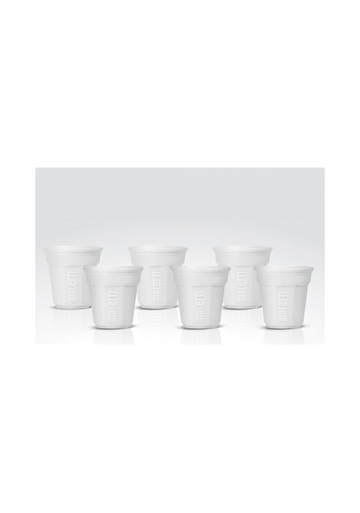 Bialetti Y0tz502 6 Espresso Bardağı, Porselen, Beyaz, 23,7 X 14 X 7 Cm, 6 Parça Diğer