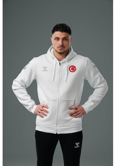 Hummel Armin Milli Takım Pamuklu Eşofman Üstü Beyaz