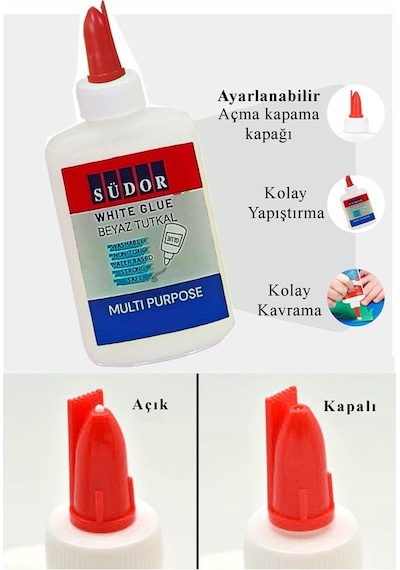 Beyaz Tutkal 100 Gr 2 Adet Südor Beyaz Mobilya Tutkalı 100 Gr Ahşap Tutkalı Su Bazlı Çok Amaçlı Beyaz Tutkal