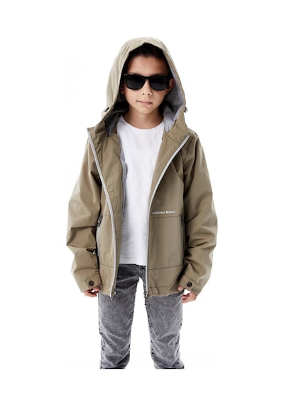 Benitto Kids Erkek Çocuk Kapüşonlu Mevsimlik Yağmurluk 51366 Kahve