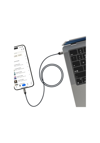 Recci Rs35c Usb-a To Type-c Örgü Tasarımlı Hızlı Şarj Özellikli Data Ve Şarj Kablosu 1m Gri