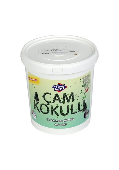 300 Adetli Zipy Çam Kokulu Islak Kova Mendil Yüzey Temizleyici Havlu 6'li Paket 6'lı Set