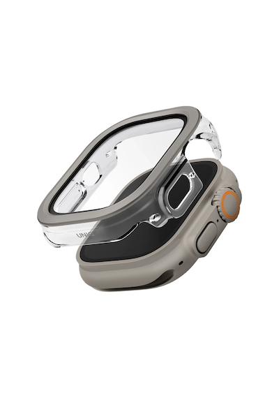 Apple Uyumlu  Watch Ultra 49mm Kılıf Kasa Koruyucu Temperli Ekran Koruyucu 2 İn 1 Camlı Kasa