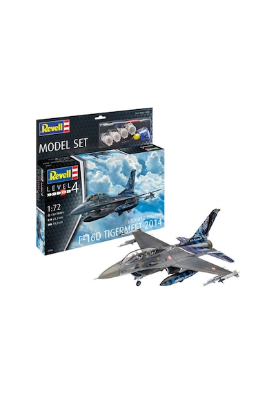 Revell 1/72 Maket Uçak F-16D Tigermeet 2014 Boyalı Set N 63844